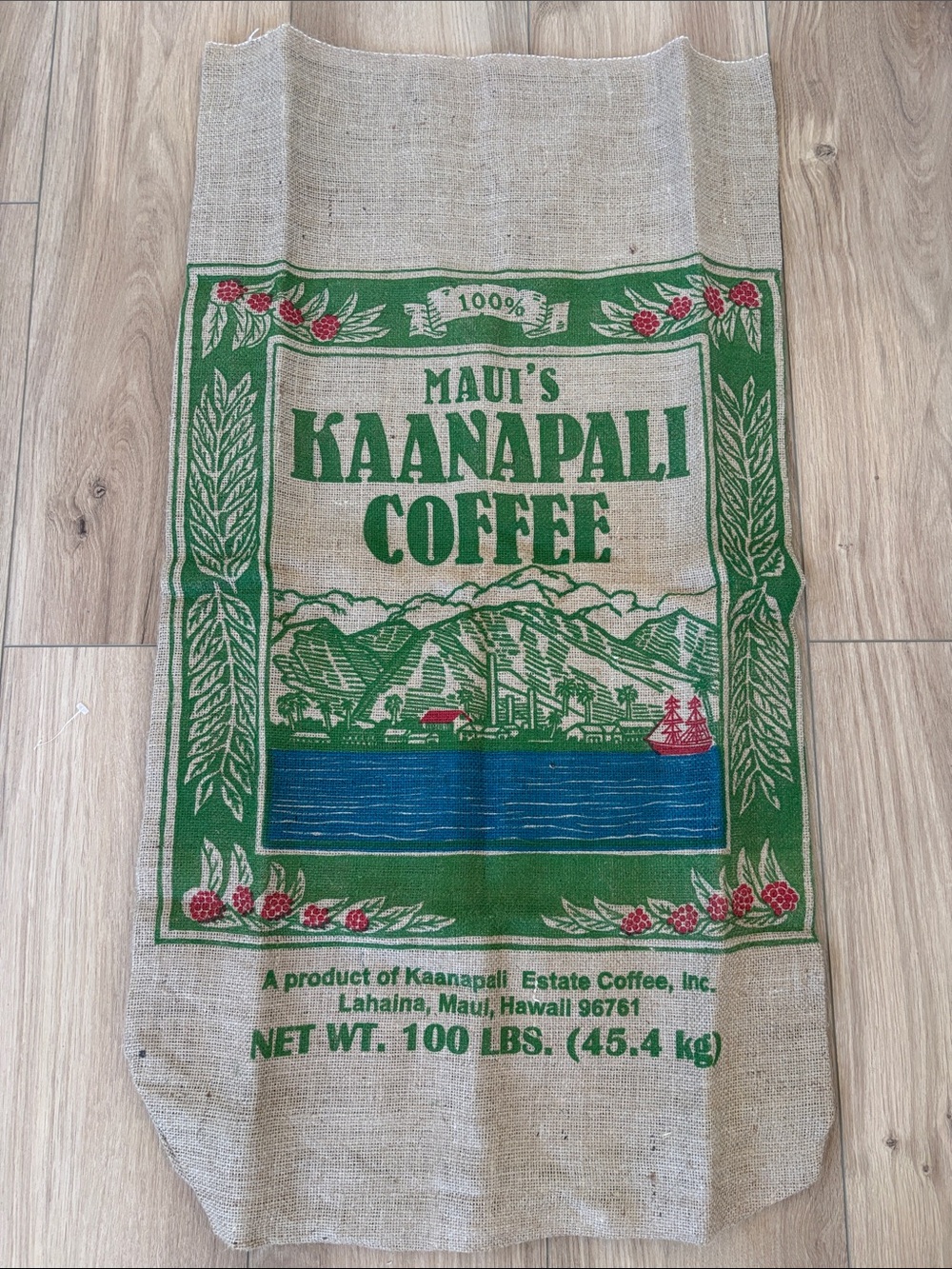 Maui Kaanapali Coffee Burlap Bag